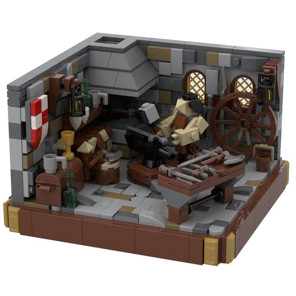 MOC-98889 Medieval Blacksmith With 577 Pieces