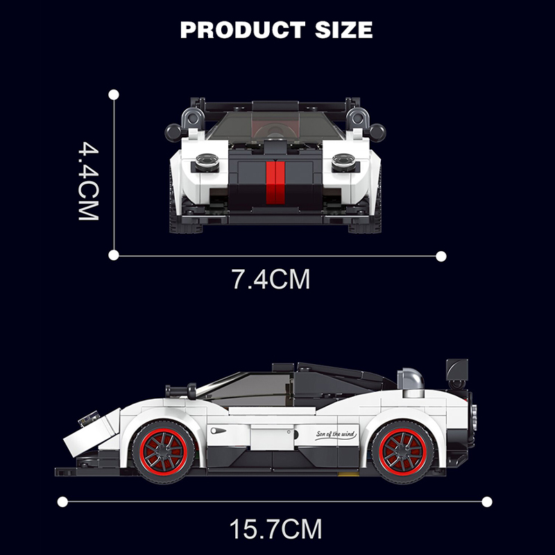 Mould King 27030 Zonda No.Wind Racers Car With 374 Pieces