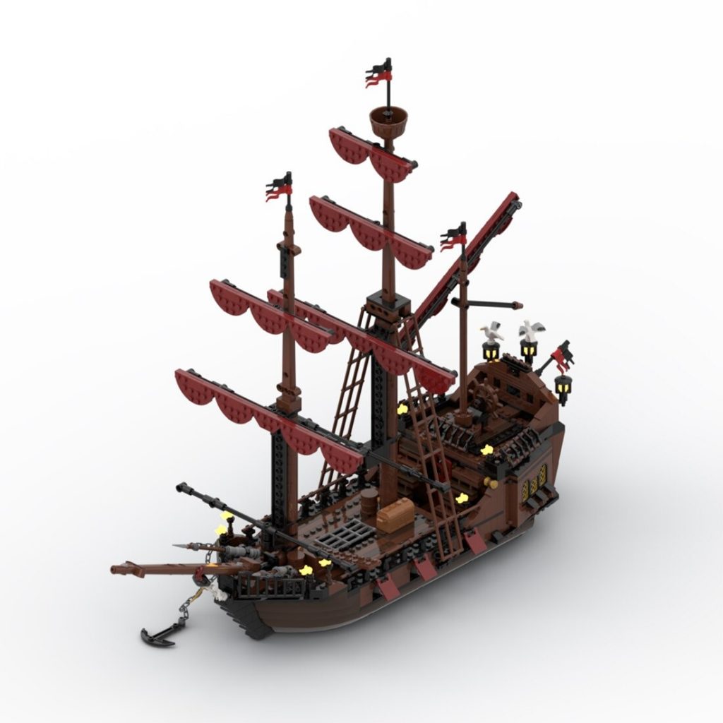 MOC-116561 Port Sauvage: Loup de Mer Pirate Ship With 1089 Pieces