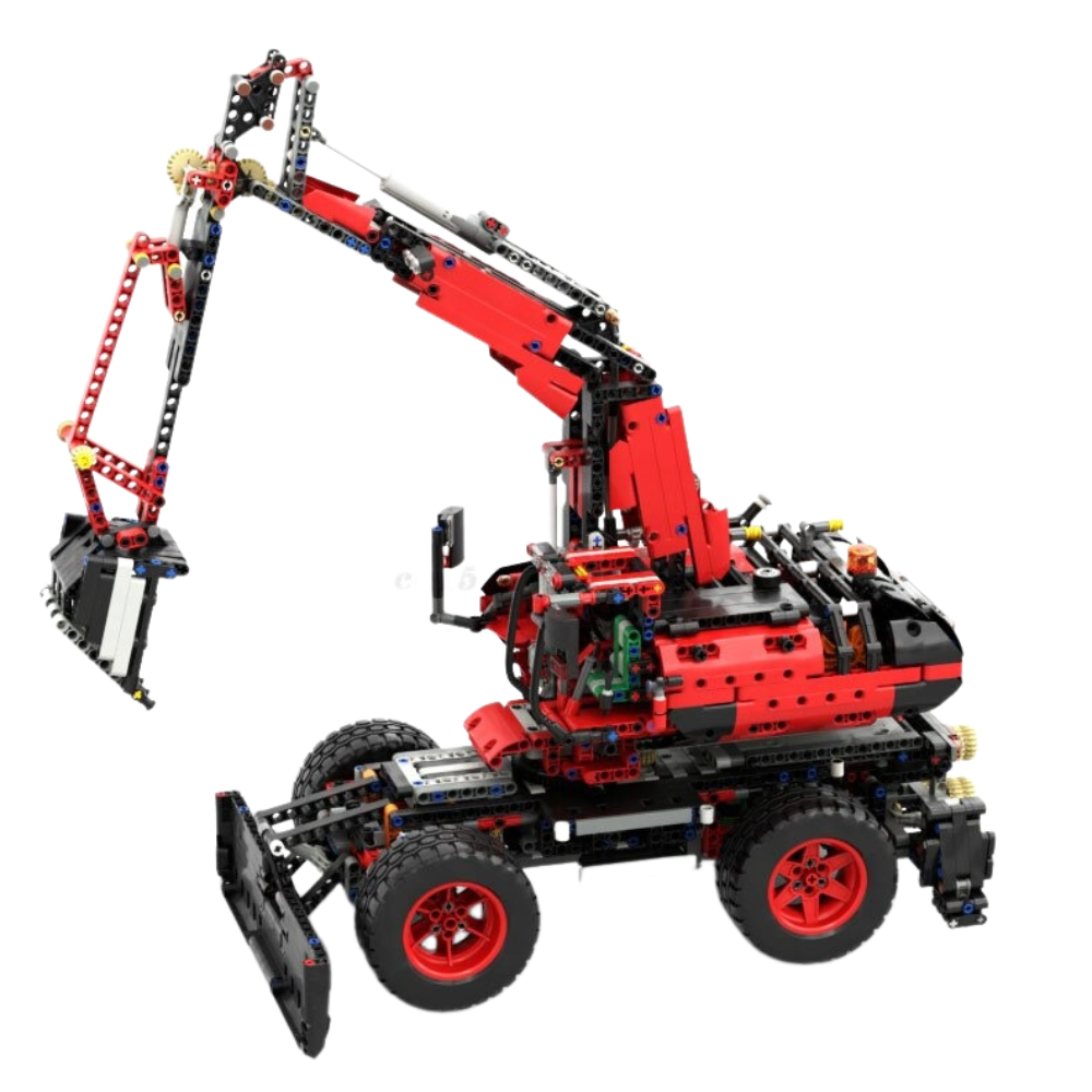 MOC-119049 Wheeled Excavator With 2585 Pieces