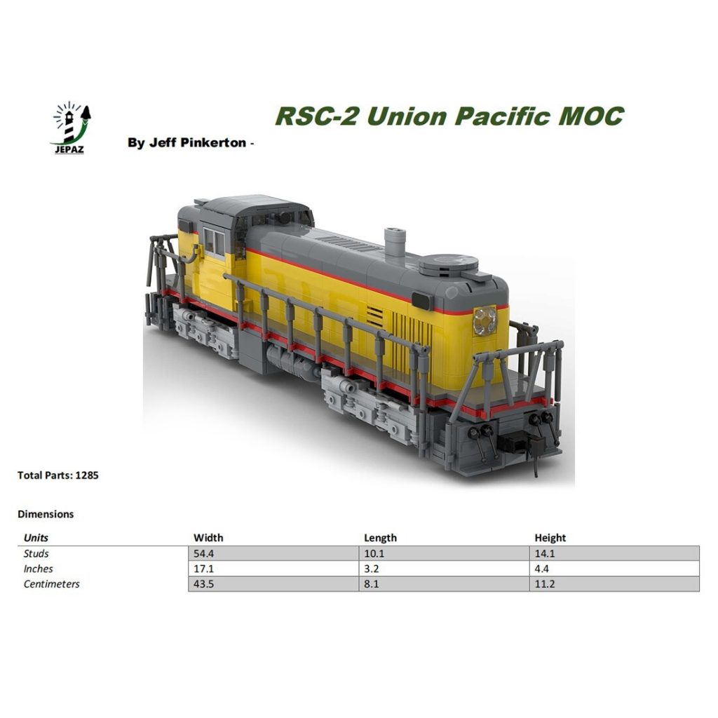 MOC-117021 RSC-2 Union Pacific Train With 117021 Pieces