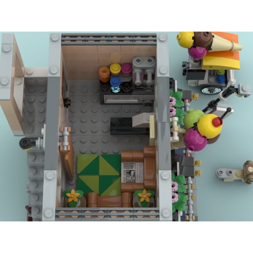 MOC-113478 Ice Cream & Noodle Store Street View With 1073PCS
