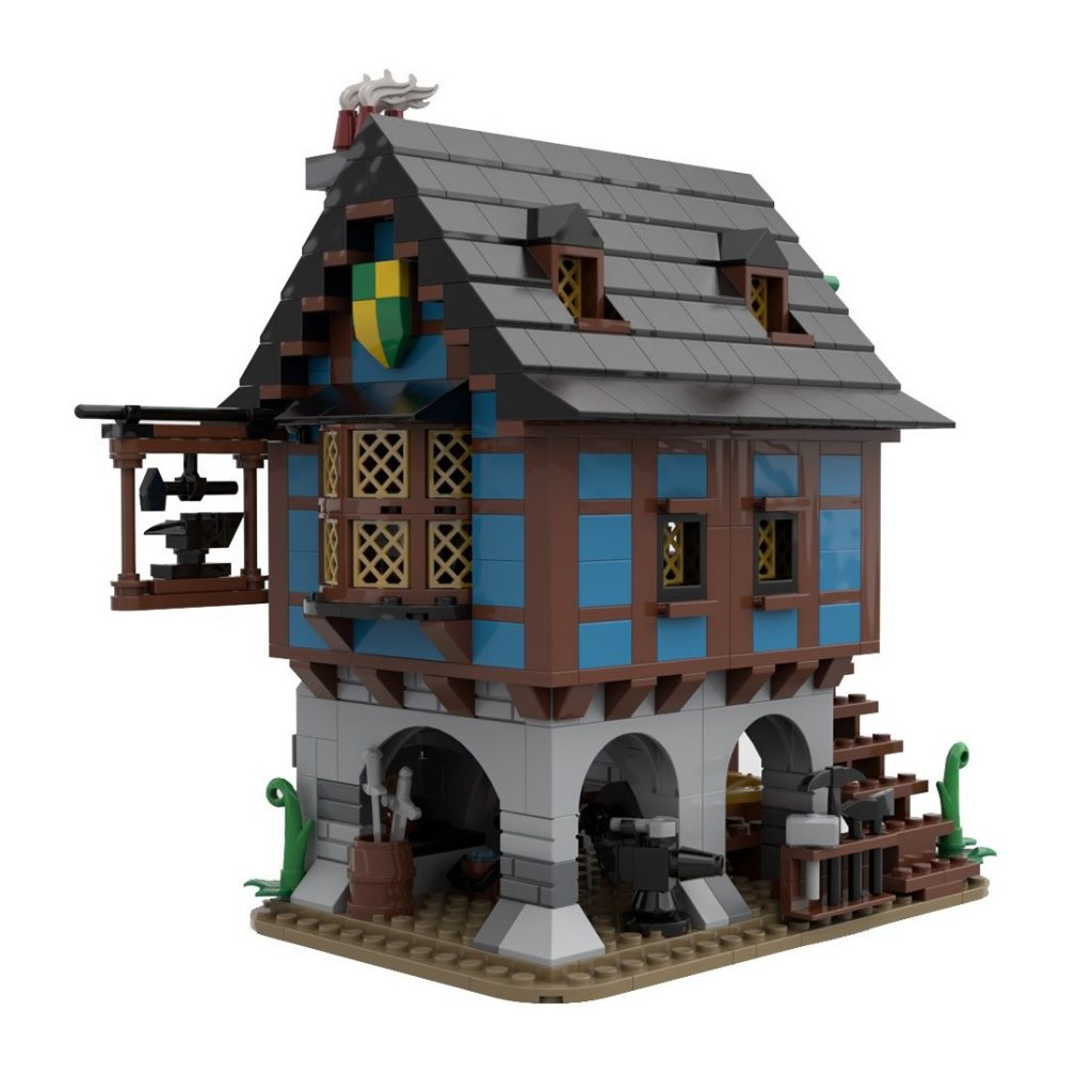 MOC-113518 Medieval Alley’s Blacksmith With 658 Pieces