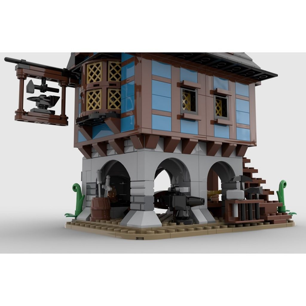 MOC-113518 Medieval Alley’s Blacksmith With 658 Pieces