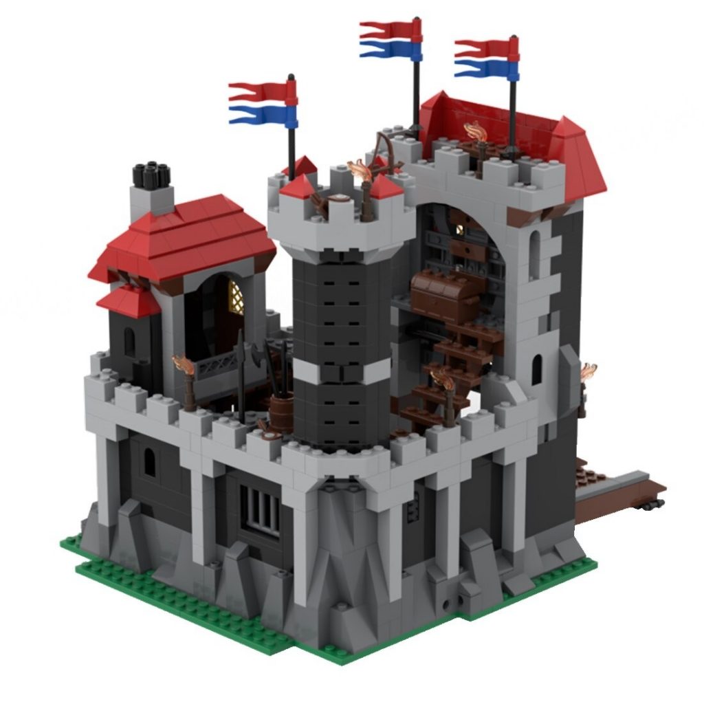 MOC-116972 Medieval Black Castle With 1066 Pieces 