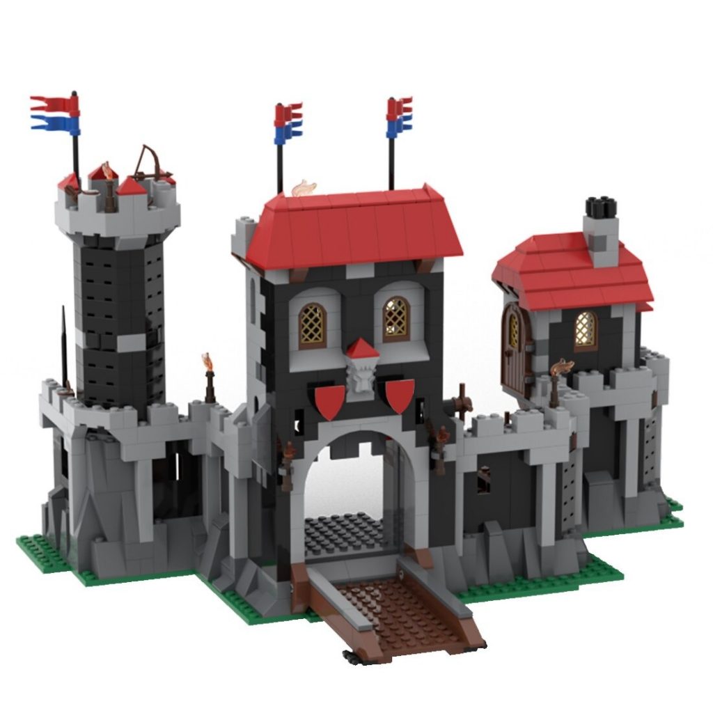 MOC-116972 Medieval Black Castle With 1066 Pieces 