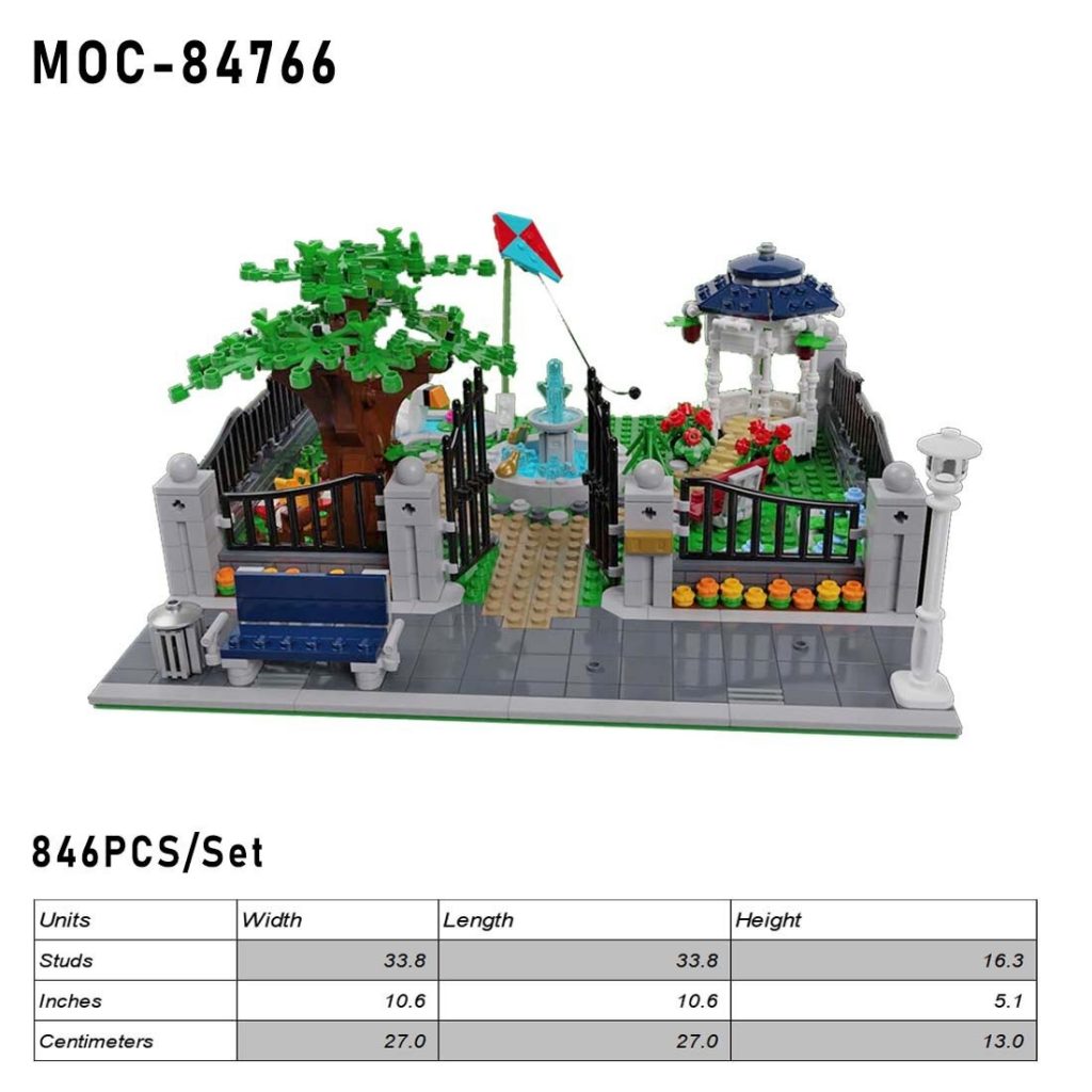 MOC-84766 Modular Urban Park With 846PCS 
