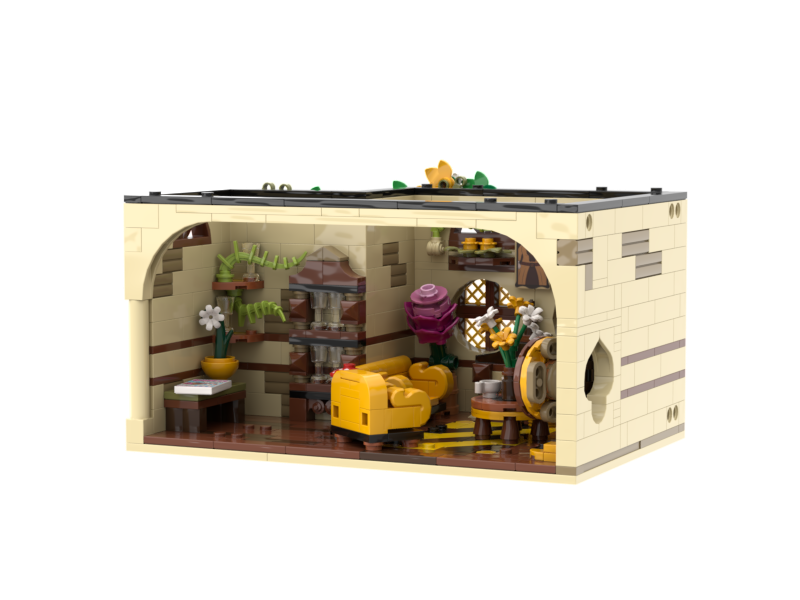 MOC-122859 2/4 Hufflepuf* Common Room With 751 Pieces