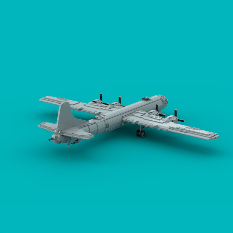 MOC-119970 B-29 Superfortress 1:35 Scale WWII Long-Range Bomber With 3096 Pieces