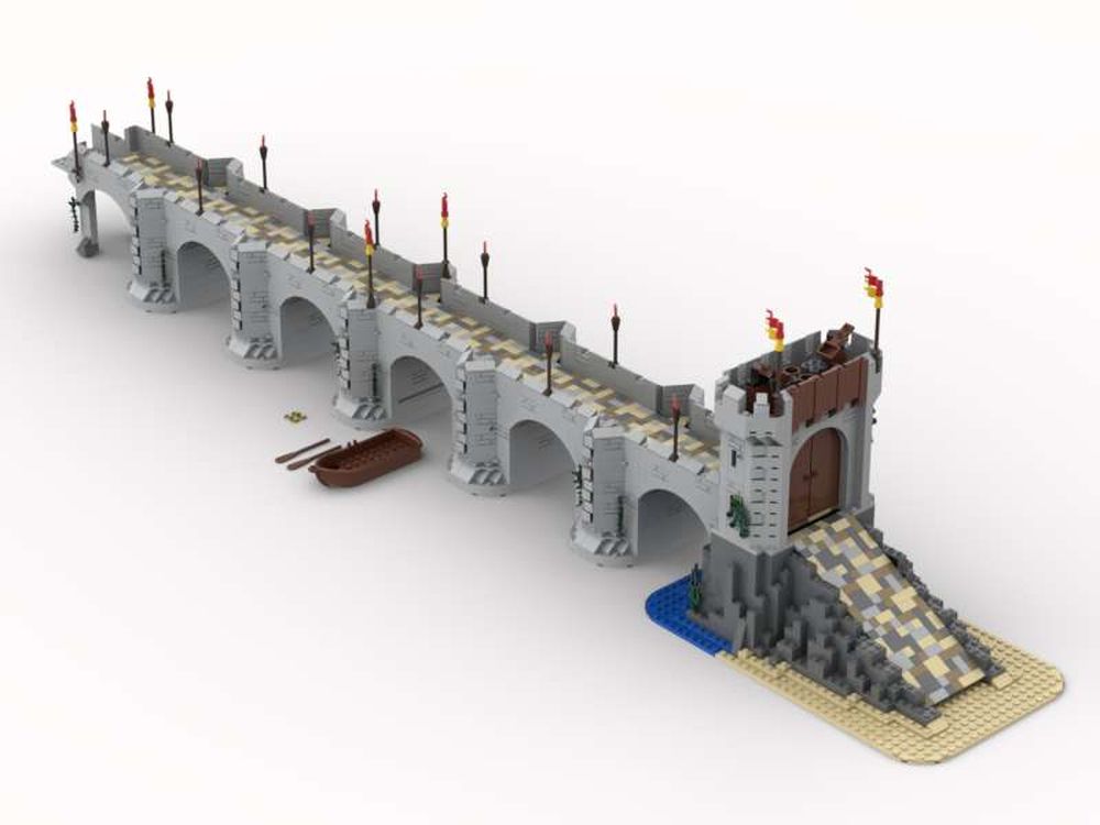 MOC-122812 Lion Knights’ Castle Bridge With 2640 Pieces