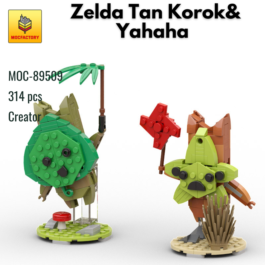 MOC-89509 Zelda Tan Korok& Yahaha With 314 Pieces