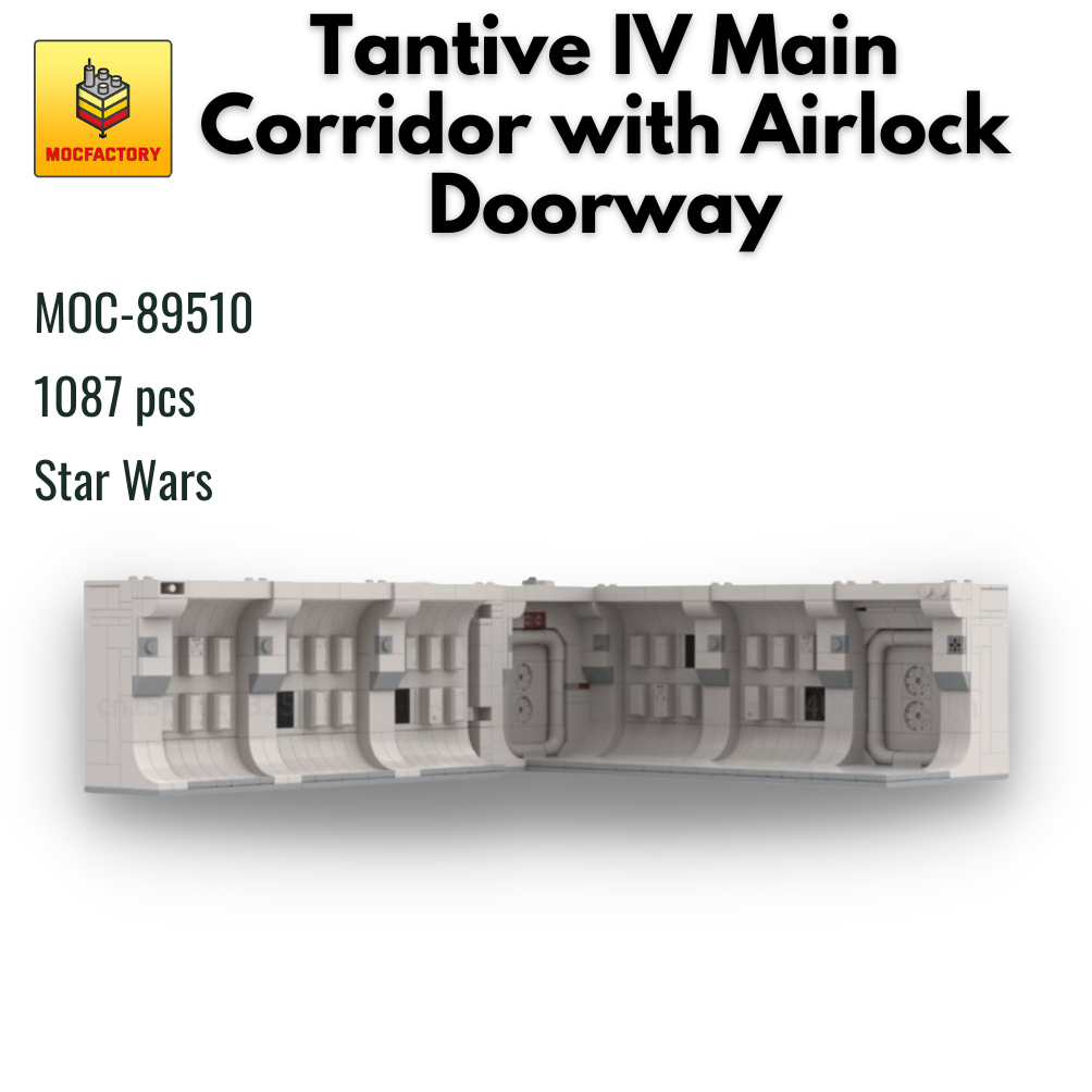 MOC-89510 Tantive IV Main Corridor with Airlock Doorway With 1087 Pieces