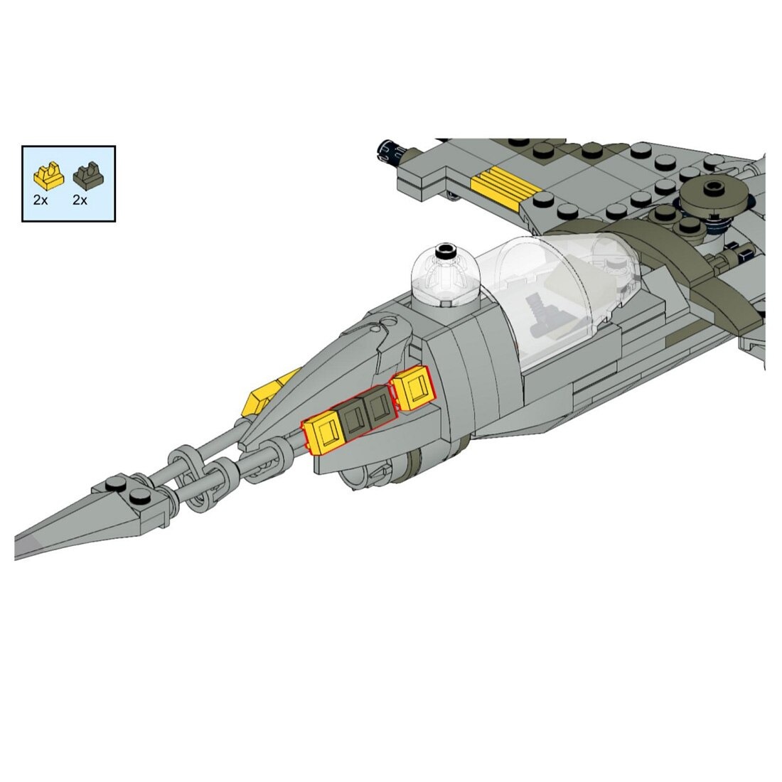 MOC Factory 100546 Mandalorian N1 Starfighter with 374 Pieces 