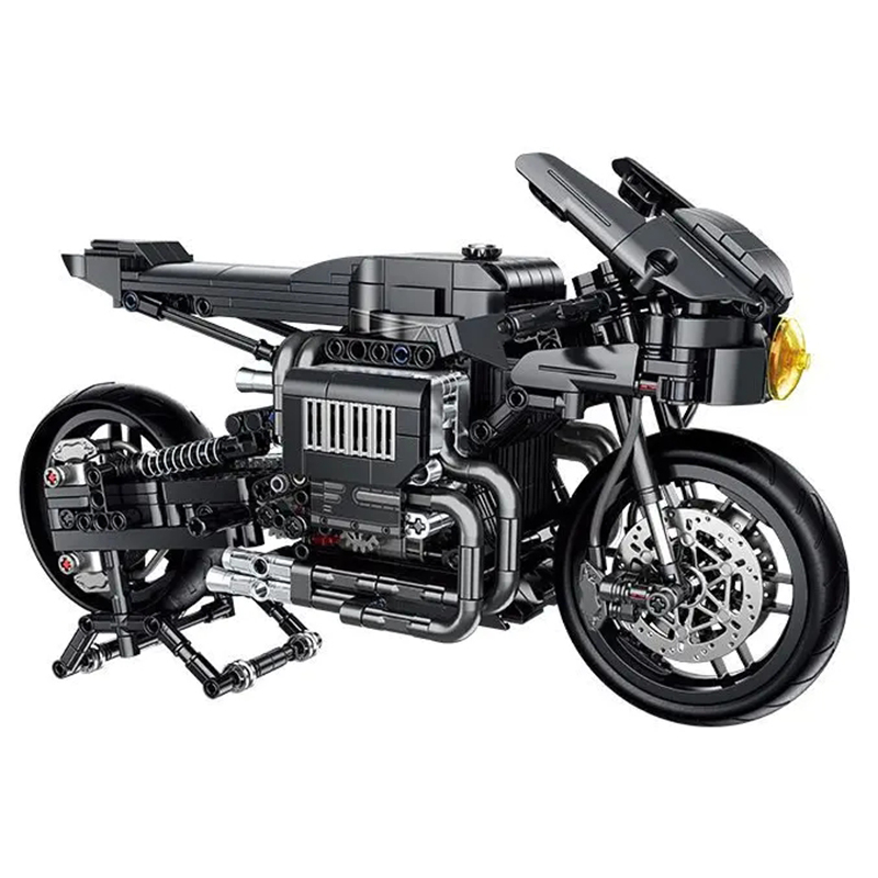 Panlos 672009 Black Bat Motorbike 3 - MOULD KING