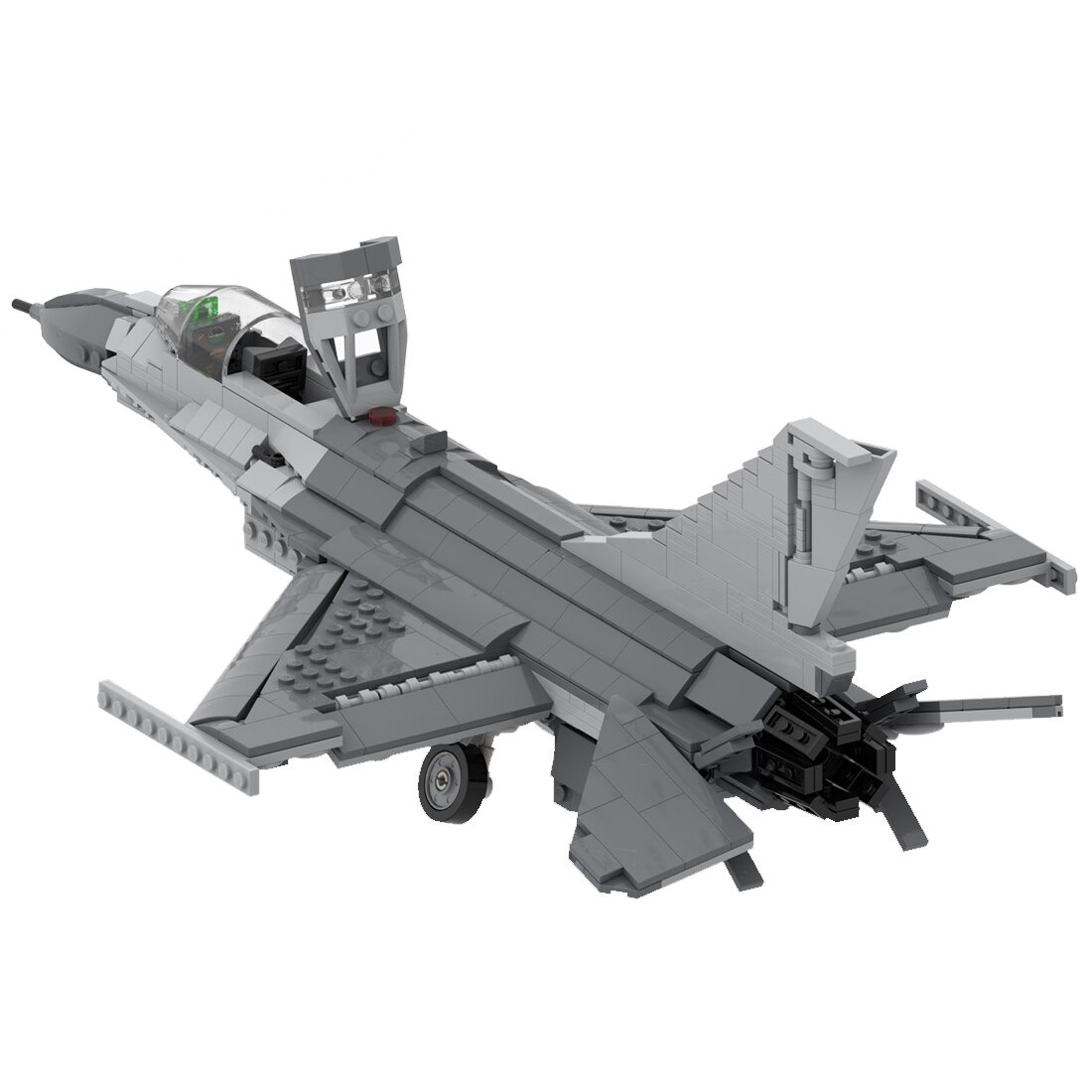authorized moc 45041 f 16 fighting falco main 2 - MOULD KING