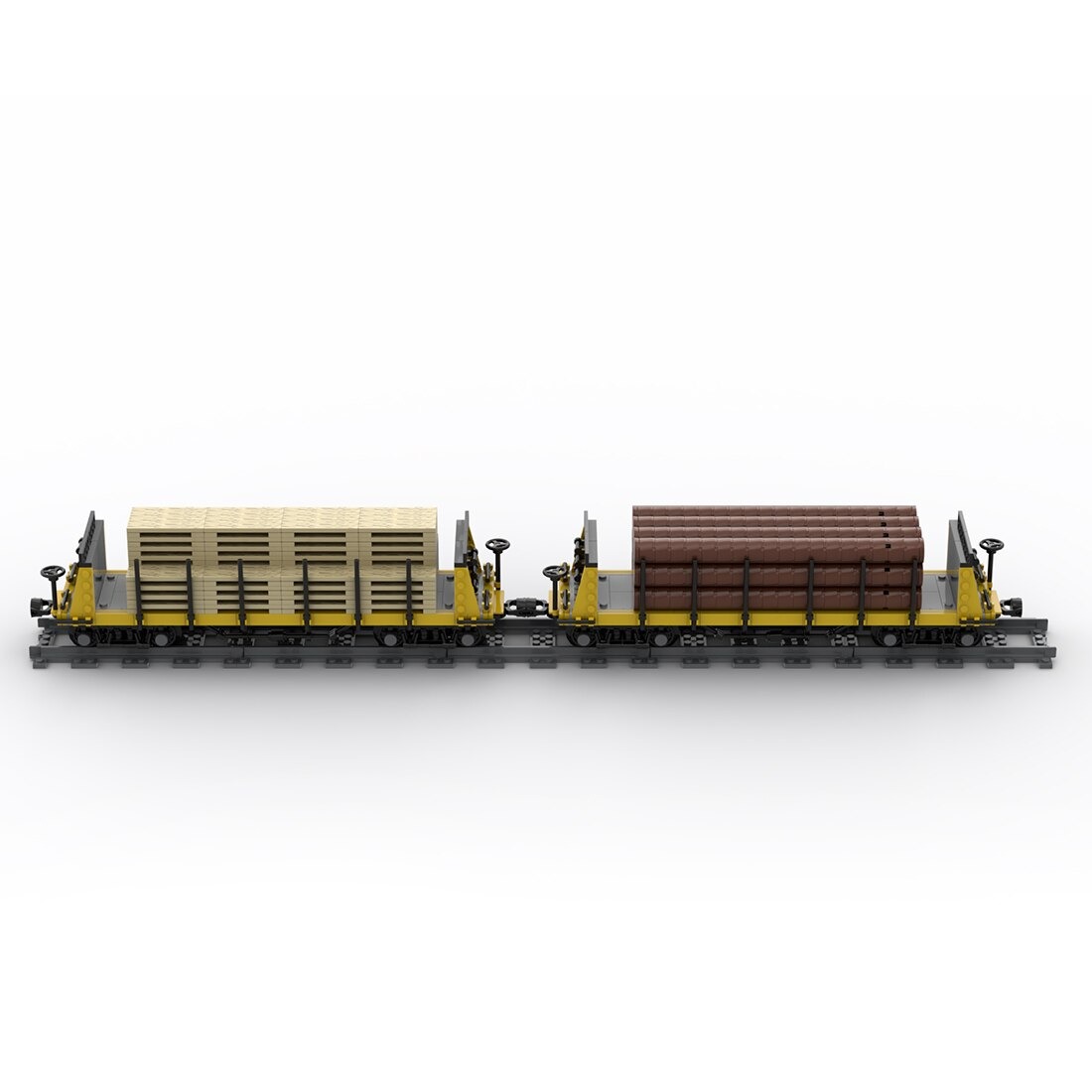 authorized moc 49271 lumber car carriage main 3 - MOULD KING
