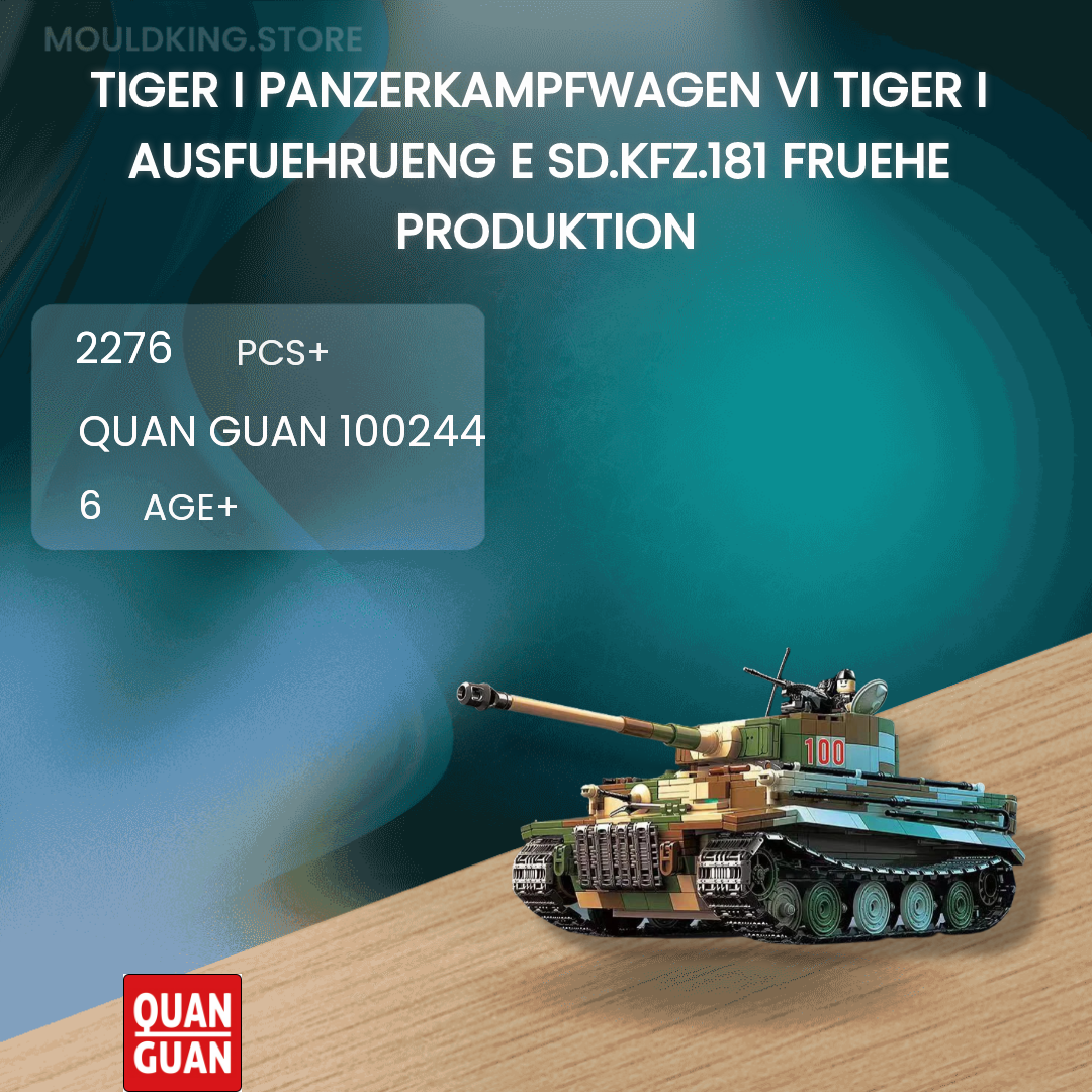 QUANGUAN 100244 Tiger I Panzerkampfwagen VI Tiger I Ausfuehrueng E