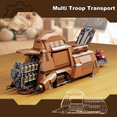 Star Wars MOCBRICKLAND 89104 Duck Troop Transport - MTT 4 2