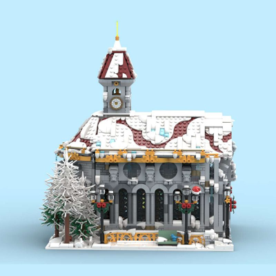 Modular Building MOC Factory 238564 Winter Village Cathedral Building Block 3 letbricks moc 238564 winter vill